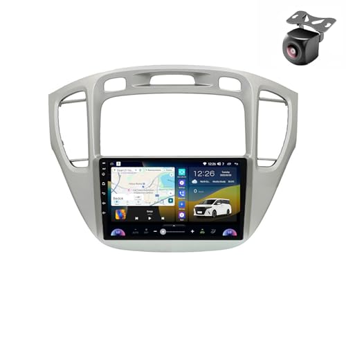 Android 14 Autoradio für Toyota Highlander 1 XU20 2001 2002-2007 GPS Navigation 9 Zoll Kapazitiver Touchscreen Auto Stereo Mit Multimedia-Player RDS SWC Carplay Android Auto (M300S 8core 4+32G) von YDLXYWL