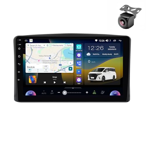 Android 14 Autoradio für Toyota Land Cruiser Prado 100 1998 1999 2000-2007 GPS Navigation 9 Zoll Kapazitiver Touchscreen Auto Stereo Mit Lüfter SWC FM RDS Carplay Android Auto (M400S 8core 4+64G) von YDLXYWL