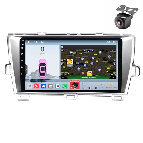 Android 14 Autoradio für Toyota Prius XW30 2009 2010 2011 2012 2013 2014 2015 GPS Navigation 9 Zoll Kapazitiver Touchscreen Auto Stereo Mit Radio SWC FM RDS Carplay Android Auto (M800S 8core 8+256G) von YDLXYWL