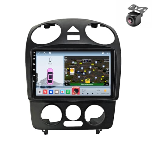 Android 14 Autoradio für Volkswagen VW Beetle A4 2002 2003 2004 2005 2006-2011 GPS Navigation 9 Zoll Kapazitiver Touchscreen Auto Stereo Mit Radio SWC RDS Carplay Android Auto (M800S 8core 8+256G) von YDLXYWL