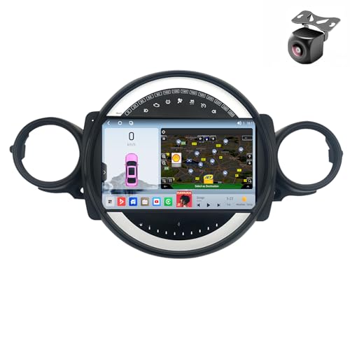 Android 14 autoradio für BMW Mini Cooper R56 R60 R51 2006 2007 2008-2014 GPS Navigation 9 Zoll Kapazitiver Touchscreen Auto Stereo Mit Lüfter SWC WiFi RDS Carplay Android Auto (M800S 8core 8+256G) von YDLXYWL