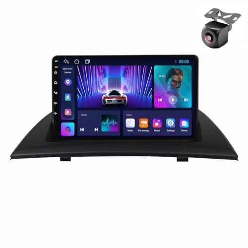 Android 14 autoradio für BMW X3 E83 2004 2005 2006 2007 2008 2009-2012 GPS Navigation 9 Zoll Kapazitiver Touchscreen Auto Stereo Mit Lüfter SWC WiFi RDS Carplay Android Auto (M100CP 4core 1+32G) von YDLXYWL