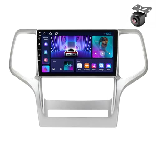 Android 14 autoradio für Jeep Grand Cherokee 2008 2009 2010 2011 2012 2013 GPS Navigation 9 Zoll Kapazitiver Touchscreen Auto Stereo Mit SWC WiFi FM AM RDS Carplay Android Auto (M100CP 4core 1+32G) von YDLXYWL