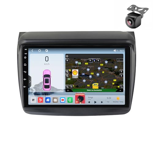Android 14 autoradio für Mitsubishi Pajero Sport 2 L200 Triton 2008-2016 GPS Navigation 9 Zoll Kapazitiver Touchscreen Auto Stereo Mit Lüfter SWC WiFi RDS Carplay Android Auto (M600S 8core 6+128G) von YDLXYWL