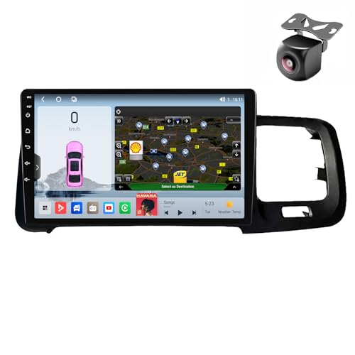 Android 14 autoradio für Volvo S60 V60 2011 2012 2013 2014 2015 2016 2017-2020 GPS Navigation 9 Zoll Kapazitiver Touchscreen Auto Stereo Mit Lüfter SWC RDS Carplay Android Auto (M800S 8core 8+256G) von YDLXYWL