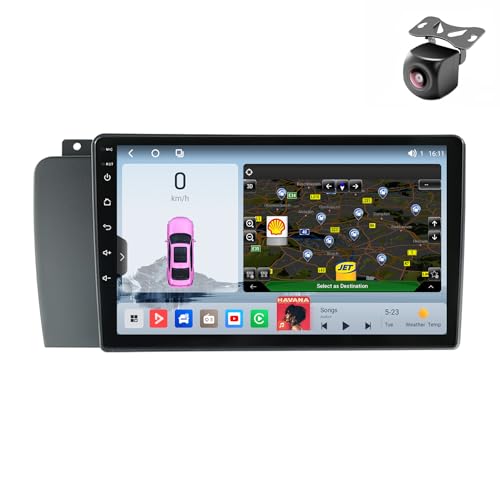 Android 14 autoradio für Volvo XC70 V70 S60 2004 2005 2006 2007 2008 2009 GPS Navigation 9 Zoll Kapazitiver Touchscreen Auto Stereo Mit Lüfter SWC WiFi RDS Carplay Android Auto (M800S 8core 8+256G) von YDLXYWL