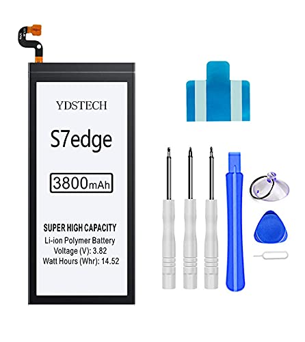 YDSTECH 3800mah Ersatz Akku Kompatibel Mit Samsung Galaxy S7 Edge, EB-BG935ABE Hoher Kapazität mit Öffnungs Werkzeuge Set Reparatur Klebestreifen Kleber von YDSTECH