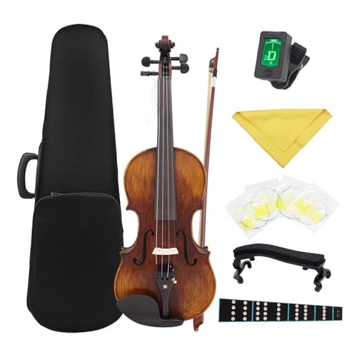 Akustische Violine 4/4 Akustikvioline Mit Fichtendecke Etui Bogen Schulterstütze Stimmgerät Saitentuch(2) von YDVGERTH