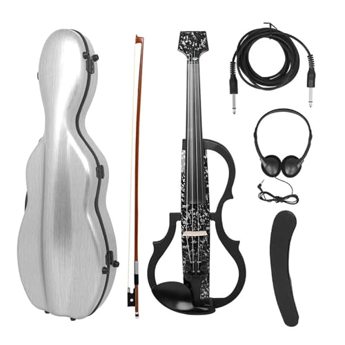 Akustische Violine 4/4 Violine Saiteninstrument Für Üben Carbon Fiber Professional Mit Kopfhörer(1 SET) von YDVGERTH