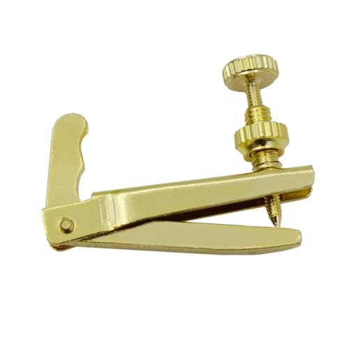 Geige Zubehör Violine 4er Pack 1/2 Metall Stimmgerät Zubehör(Gold,4/4 3/4) von YDVGERTH