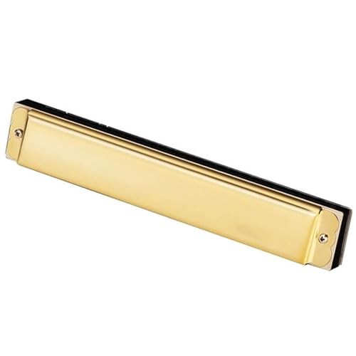 YDVGERTH Professionelles 24-Loch-Vibrato-Mundharmonika-Instrument in glänzendem Gold mit Standard-Tonhöhe Mundharmonika-Set (Color : E) von YDVGERTH