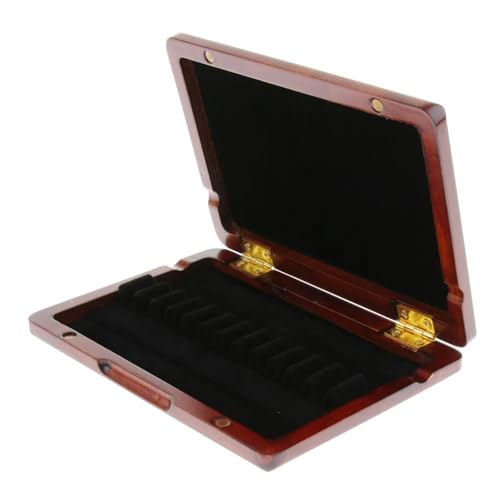 Holz Oboe Reed Lagerung Fall Oboe Reed Fall Halter Box for 12/3 Reeds Wind Holzbläser Zubehör für Oboenrohr(12 Reeds) von YDYAENIO