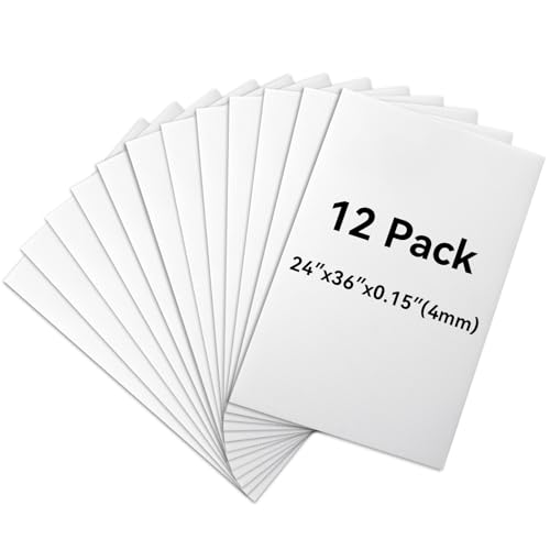 YDisplay 12 Stück leere Plakatplatten, 61 x 91,4 cm, gewellte Kunststoffplatte, 0,9 cm dick, für Schulprojekte, Handwerk, Kunst und Ausstellung, Weiß YDisplay 12 Stück leere Plakatplatten, 61 x 91,4 cm, gewellte Kunststoffplatte, 0,9 cm dick, für Schulprojekte, Handwerk, Kunst und Ausstellung, Weiß von YDisplay