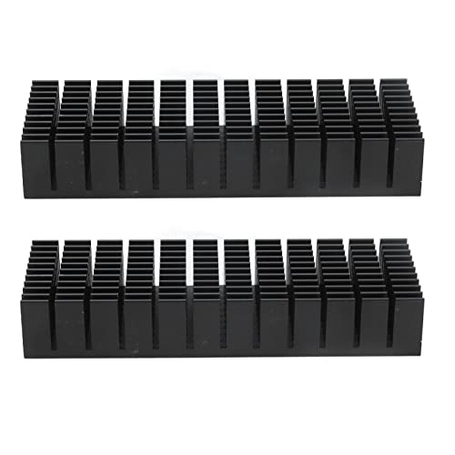 2-teiliges Aluminium-Kühlrippen-Set, 120 X 40 X 20 Mm, Kühlkörper, Kühler, Kühlrippen für Elektronik (Ohne Kleber) von YDuupxe