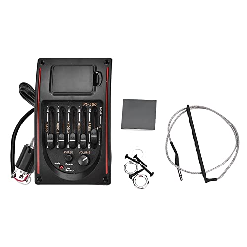 5 Band Equalizer Tonabnehmer, Digitaler Tuner, Akustikgitarren-Zubehör, Tonabnehmer, Phasenschalter, Sattel-Vorverstärker, Verwendet für Gitarren von YDuupxe