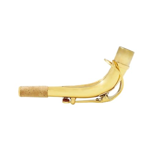 Altsaxophon-Ellenbogen-Messing-Saxophonhals, Altsaxophon-Hals-Saxophon-Bogen, Saxophon-Halsgriff mit Korkfett-Reinigungstuch, Altsaxophon-Zubehör von YDuupxe
