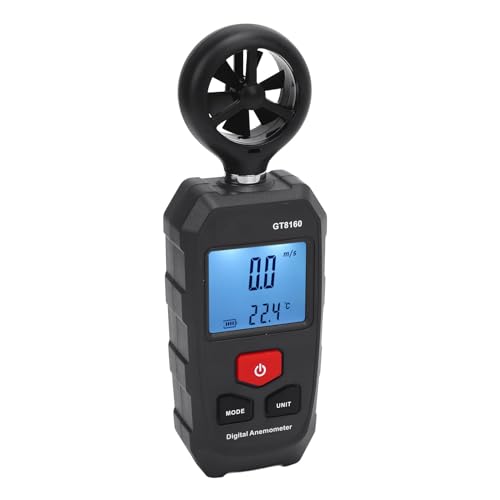 Digitale Windgeschwindigkeitsmesser -Temperaturfeuchtigkeitsfeuchtigkeit 6 Messeinheiten Tragbare und Benutzerfreundliche Wetterstation Im Freien Im Innenmesser Thermometer -Stationen Freien von YDuupxe
