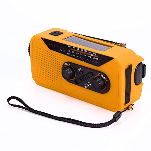 Emergency Radio Taschenlampe Solar Radio mit LED -Taschenlampe 2000mah für Camping -Wandern Aufgeladen (Amerikanisches Modell) von YDuupxe