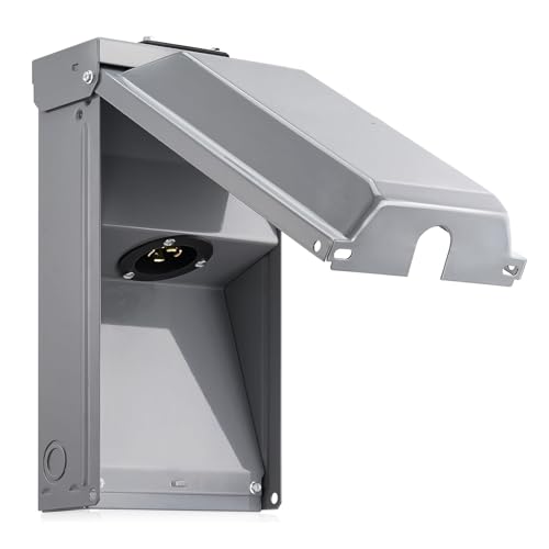 Generator Outlet Box Elektrischer Strom Regenschutz Edelstahl 30 Ampere 4 Kerne Boxen für Innovative Kabelausgangsdesign Large Deckung Vielseitige Anwendungen von YDuupxe