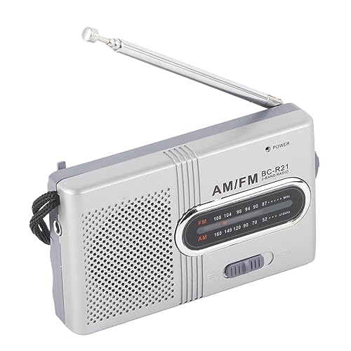 Tragbare AM FM Radio Telescopic Antenne in Lautsprecher AM FM Empfänger Earphone Jack Silber für den Gebrauch von Zuhause und Im Freien Tragbare AM FM Radio Telescopic Antenne in Lautsprecher AM FM Empfänger Earphone Jack Silber für den Gebrauch von Zuhause und Im Freien von YDuupxe