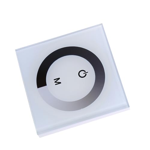 Wandschalter-Dimmer-Lampen-Controller Einfarbiger Touchpanel-Dimmer Wandschalter-Controller LED-Lichtleiste DC 12 V Bis 24 V (WHITE) von YDuupxe