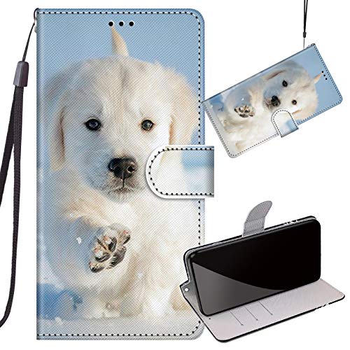 YEALLY Handyhüllen für Samsung Galaxy A14 5G Ledertasche Hülle, Süßer Hund Brieftasche mit Standfunktion & Kartensteckplätze Schutz Klapphülle für Galaxy A14 5G Case von YEALLY