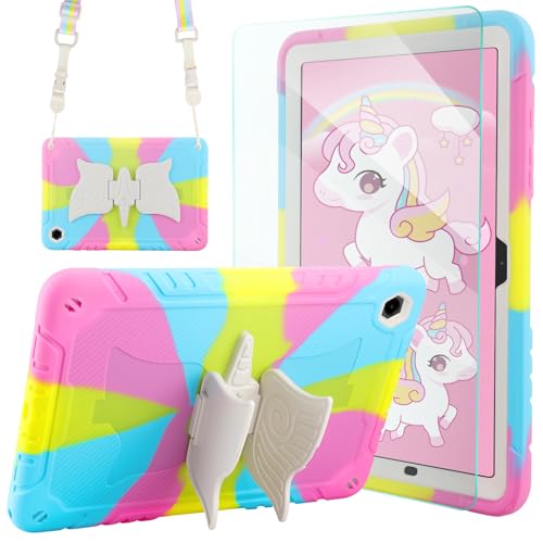 Kinder-Schutzhülle für Samsung Galaxy Tab A9+/ A9 Plus, 27,9 cm (11 Zoll), mit Displayschutzfolie aus gehärtetem Glas, robust, stoßfest, für Galaxy A9 Plus Tablet Cover 2023 SM-X210/X216/X218 von YEBOLU