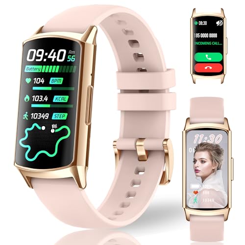 YEDASAH Smartwatch Herren Damen, Fitnessuhr Damen mit Telefonfunktion, 1,58'' Touchscreen, 120 Sportmodi Fitness Tracker, IP68 Wasserdicht Sportuhr Outdoor, Pulsmesser/Schlafmonitor, Roségold von YEDASAH