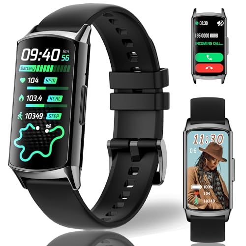 YEDASAH Smartwatch Herren Damen, Fitnessuhr Damen mit Telefonfunktion, 1,58'' Touchscreen, 120 Sportmodi Fitness Tracker, IP68 Wasserdicht Sportuhr Outdoor, Pulsmesser/Schlafmonitor, Schwarz von YEDASAH