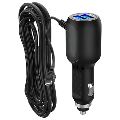 Dashcam-Kabel, 12 V auf 5 V, Mini-USB-Autoladegerät, DC auf DC Ladegerät 12 V, DC 3,5 A Netzteiladapter mit geradem Mini-USB-Anschluss für Armaturenbrettkameras, Navigationsgeräte, GPS-Navigation, DVR Dashcam-Kabel, 12 V auf 5 V, Mini-USB-Autoladegerät, DC auf DC Ladegerät 12 V, DC 3,5 A Netzteiladapter mit geradem Mini-USB-Anschluss für Armaturenbrettkameras, Navigationsgeräte, GPS-Navigation, DVR von YEDJFFIYO