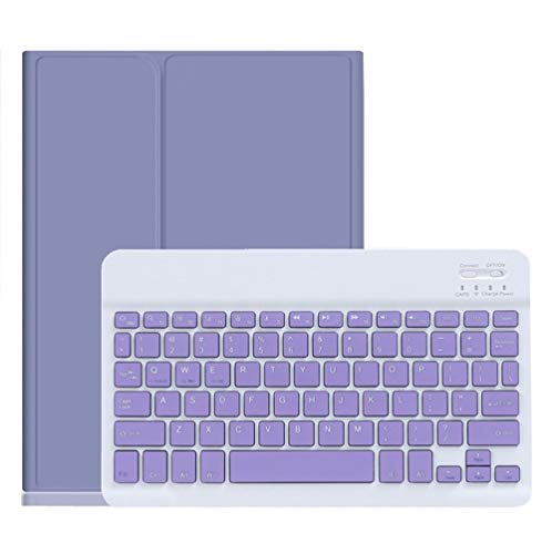 Farbige Tastatur für Galaxy Tab S6 Lite 26,4 cm (10,4 Zoll), Modell 2020, SM-P610/P615, Tastaturhülle, abnehmbar, kabellos, Bluetooth-Tastaturabdeckung, Violett von YEEHi