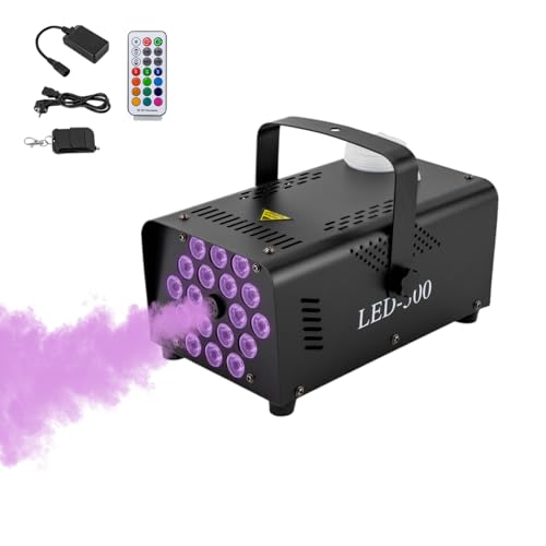 Nebelmaschine, 500W Nebelmaschine, Smoke Machine mit RGB Effekt, Mini Fog Rauchmaschine, 13 Farben 18 LED Licht Fog Rauchmaschine, mit Kabelloser, für Halloween Weihnachten DJ Party Nebelmaschine, 500W Nebelmaschine, Smoke Machine mit RGB Effekt, Mini Fog Rauchmaschine, 13 Farben 18 LED Licht Fog Rauchmaschine, mit Kabelloser, für Halloween Weihnachten DJ Party von YEITBY