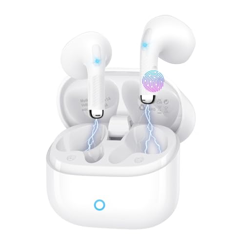 Bluetooth Kopfhörer, Kopfhörer Kabellos Bluetooth 5.4 mit 6 ENC Mikrofon, In Ear kopfhörer Bluetooth mit HiFi Stereo Tiefer Bass, Herausragender Sound, 50 Std Spielzeit, IPX7 Wasserdicht Ohrhörer Bluetooth Kopfhörer, Kopfhörer Kabellos Bluetooth 5.4 mit 6 ENC Mikrofon, In Ear kopfhörer Bluetooth mit HiFi Stereo Tiefer Bass, Herausragender Sound, 50 Std Spielzeit, IPX7 Wasserdicht Ohrhörer von YELKUTT
