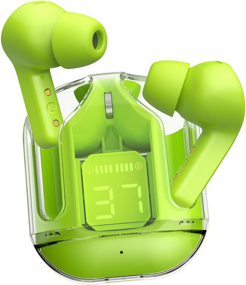 YELKUTT Hi-Fi Stereo-Sound mit 6 ENC Noise Cancelling Mikrofon 50H Spielzeit In-Ear-Kopfhörer (Mit Flash-Pairing und einer ultra-niedrigen Latenz von 0,03 ms bieten die Ohrhörer schnelle, stabile Verbindungen und eine verbesserte Signalstabilität um 40 %., Bluetooth, 14,2 mm dynamischen Treiber Titan-Membran liefern breiten Klangbereich) von YELKUTT