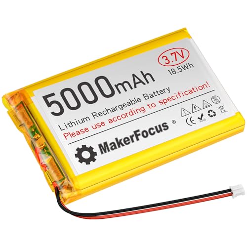 YELUFT 1 Stück 3,7V 5000mAh Lithium-Polymer-Akku mit Integrierter Schutzplatine und PH2.0-Stecker Kompatibel mit WisBlock Meshtastic, Raspberry Pi USV(Umgekehrte Polarität) von YELUFT