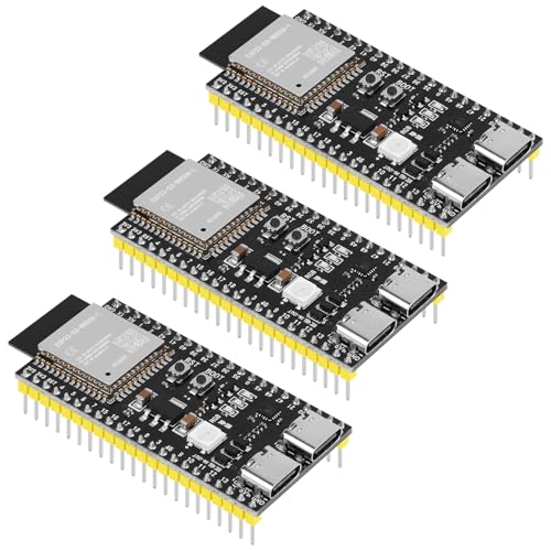YELUFT 3 Stück ESP32-S3-DevKitC-1-N16R8 Entwicklungsboard Integriertes 2,4-GHz-WLAN Bluetooth 5.0 ESP32-S3-WROOM-1 Mikrocontroller Prozessor Dual-Typ-C-Schnittstelle für Arduino YELUFT 3 Stück ESP32-S3-DevKitC-1-N16R8 Entwicklungsboard Integriertes 2,4-GHz-WLAN Bluetooth 5.0 ESP32-S3-WROOM-1 Mikrocontroller Prozessor Dual-Typ-C-Schnittstelle für Arduino von YELUFT