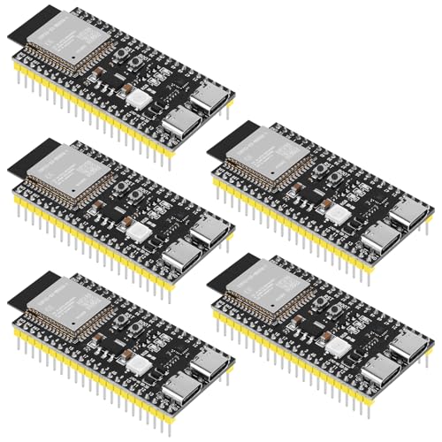 YELUFT 5 Stück ESP32-S3-DevKitC-1-N16R8 Entwicklungsboard Integriertes 2,4-GHz-WLAN Bluetooth 5.0 ESP32-S3-WROOM-1 Mikrocontroller Prozessor Dual-Typ-C-Schnittstelle für Arduino YELUFT 5 Stück ESP32-S3-DevKitC-1-N16R8 Entwicklungsboard Integriertes 2,4-GHz-WLAN Bluetooth 5.0 ESP32-S3-WROOM-1 Mikrocontroller Prozessor Dual-Typ-C-Schnittstelle für Arduino von YELUFT