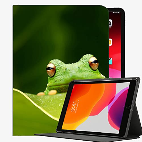 Fall für iPad (9,7 Zoll, 2018/2017 Modell, 6./4er Generation), Froschblatt Augen sitzen Graskasten Slim Shell Cover für iPad 9,7 Zoll von YENDOSTEEN