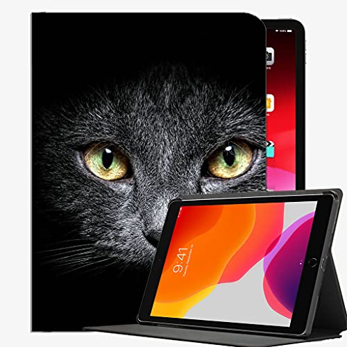 Für iPad Case Fit 2018/2017 iPad 9.7 6th / 5 Generation, Katze Mündungsaugen schwarzer Hintergrund Fall Slim Shell Cover für iPad 9,7 Zoll von YENDOSTEEN