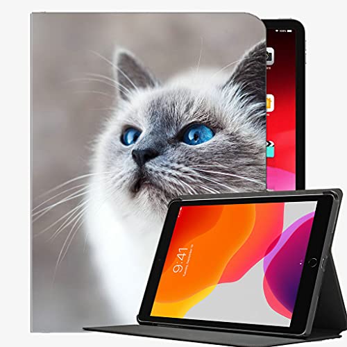 Für iPad Pro 12.9 Fall 2021/2020 Abdeckung, Katze blauäugige Look Fall Slim Shell Cover für iPad iPad Pro 12,9 Zoll von YENDOSTEEN