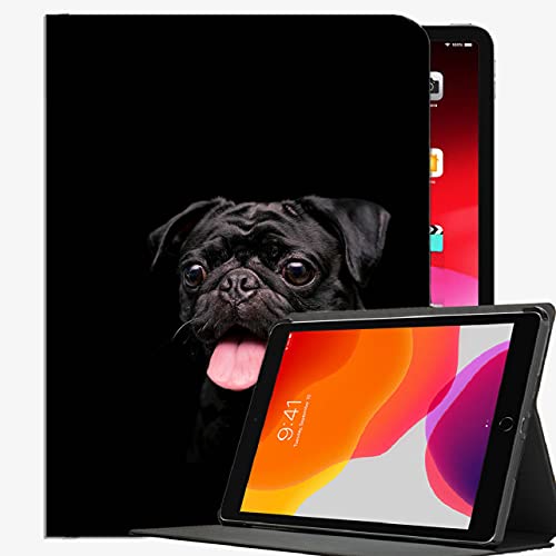 Lederetui für Neue iPad 8./7. Generation Fall, iPad 10.2 Fall, Mops Dog Pet Fall Slim Shell Cover für iPad 10,2 Zoll von YENDOSTEEN