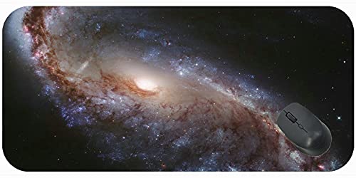 Schreibtisch Mousepad Computer-Tastatur-Matte mit genähten Kanten, Universum Milchstraße Galaxie-Mauspad-Matte von YENDOSTEEN