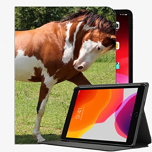 Smart Case für das iPad Air 2, Pferd Gras fleckig Walkentasche Slim Shell Cover für iPad Air2 9,7 Zoll von YENDOSTEEN