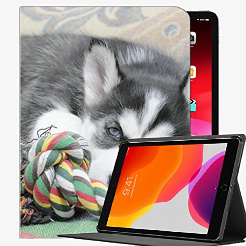 Smart Case für das iPad Air 2, Welpe Husky Hund Liegen Fall Slim Shell Cover für iPad Air2 9,7 Zoll von YENDOSTEEN