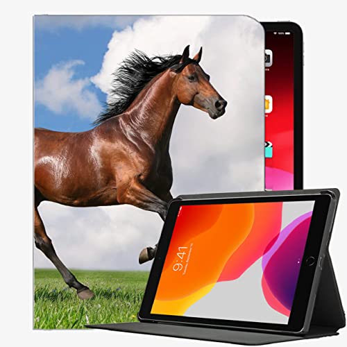 Smart-Fall für das iPad Air 2, Pferd Gras Joggen Natur Case Slim Shell-Abdeckung für ipad Air2 9,7 Zoll von YENDOSTEEN