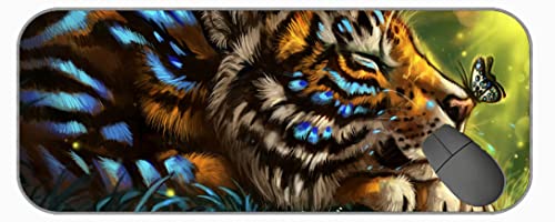 XXL Professionelle große Mauspad, Tiger Art Butterfly Mousepad XXL für Spiel von YENDOSTEEN