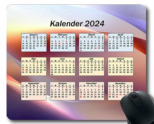 YENDOSTEEN 2024 Kalender,Gaming Mousepad, Herzdampfgrill Licht Maus-Pads von YENDOSTEEN