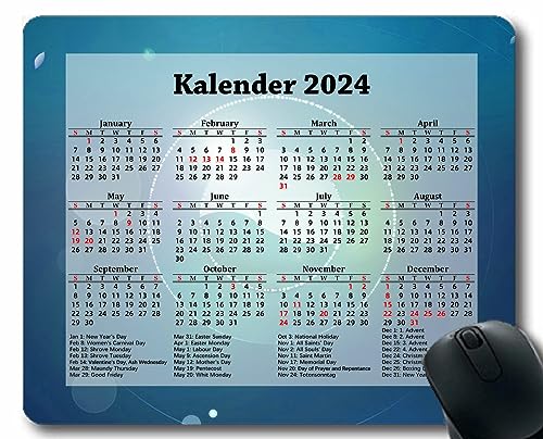 YENDOSTEEN 2024 Kalender,Gaming Mousepad, Line Light Slick hell Mauspads mit genähten Kanten von YENDOSTEEN