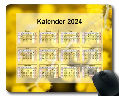 YENDOSTEEN 2024 Kalender Mauspad,Form hebt Kreise hell hervor Computer Zubehör Mauspad,Büro Desktop Mauspad Kalender 1235 von YENDOSTEEN