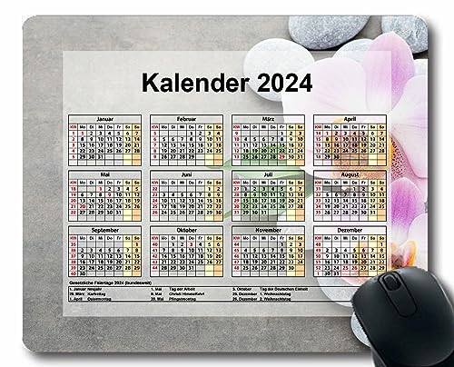 YENDOSTEEN 2024 Kalender Mauspad,Gaming-Mauspads,Linie buntes Licht verschwommen Ultraglatte Mauspads für Kabellose Maus,Laptop,Computer,PC-Büro,Zuhause von YENDOSTEEN